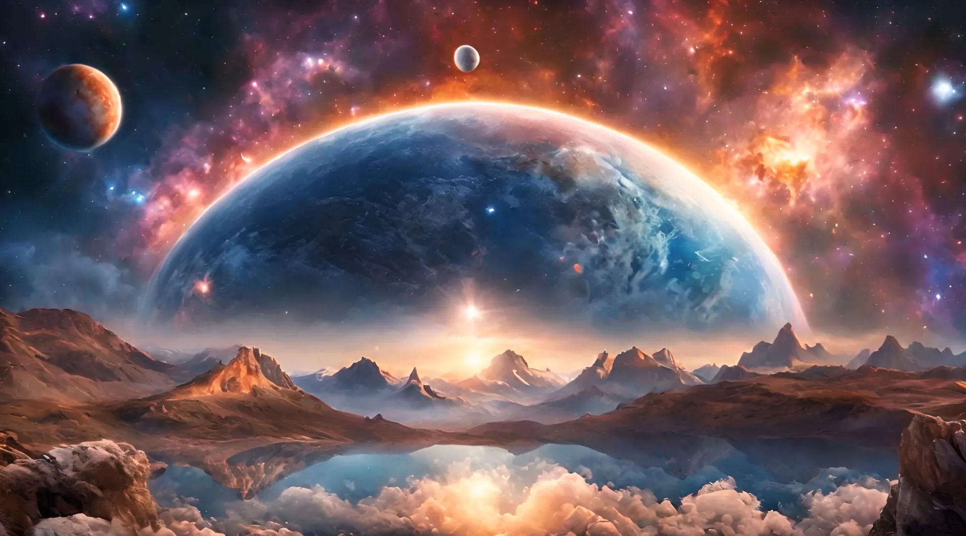 Spectacular Space Vista Dreamy Video Backdrop